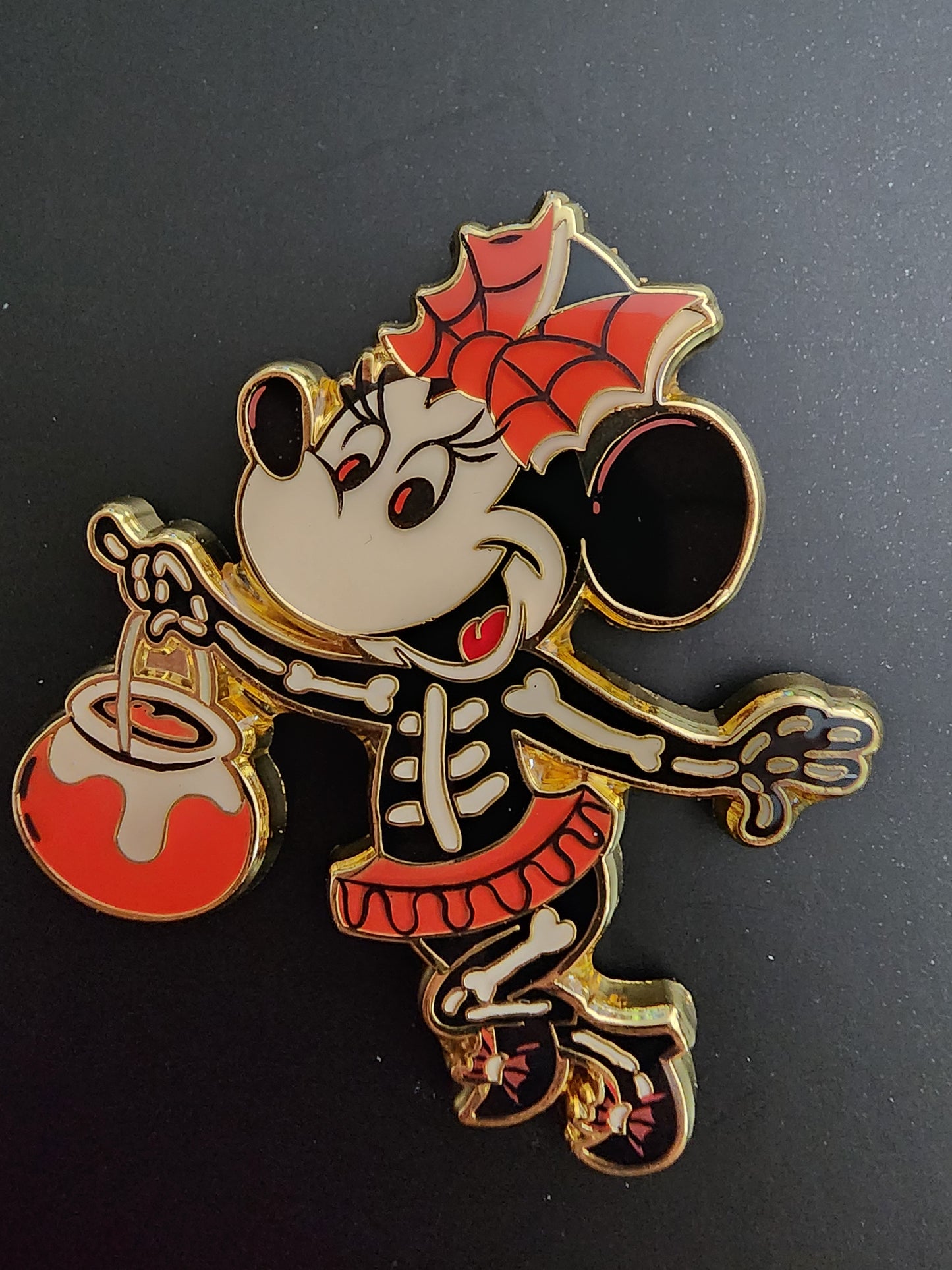 Loungefly Disney Minnie Mouse Skelton Halloween Pin