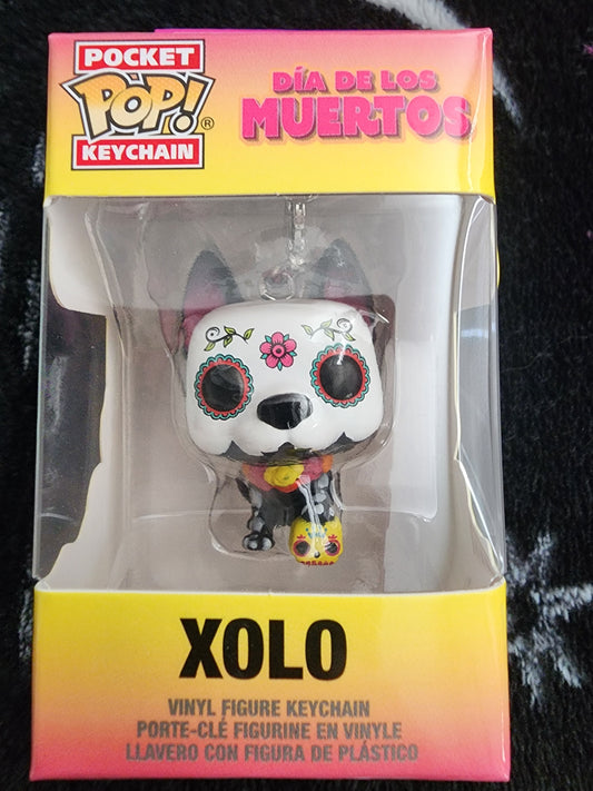 Funko Pop Pocket Dia De Los Muertos Dog Keychain