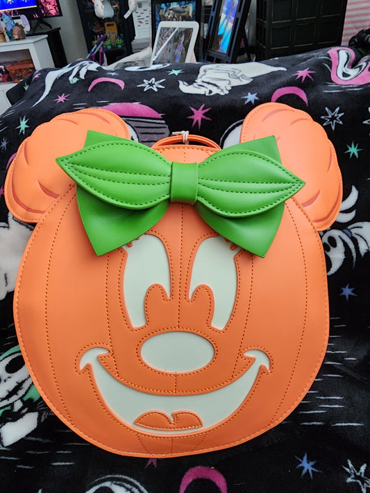 Loungefly Disney Minnie Mouse Pumpkin Halloween Backpack