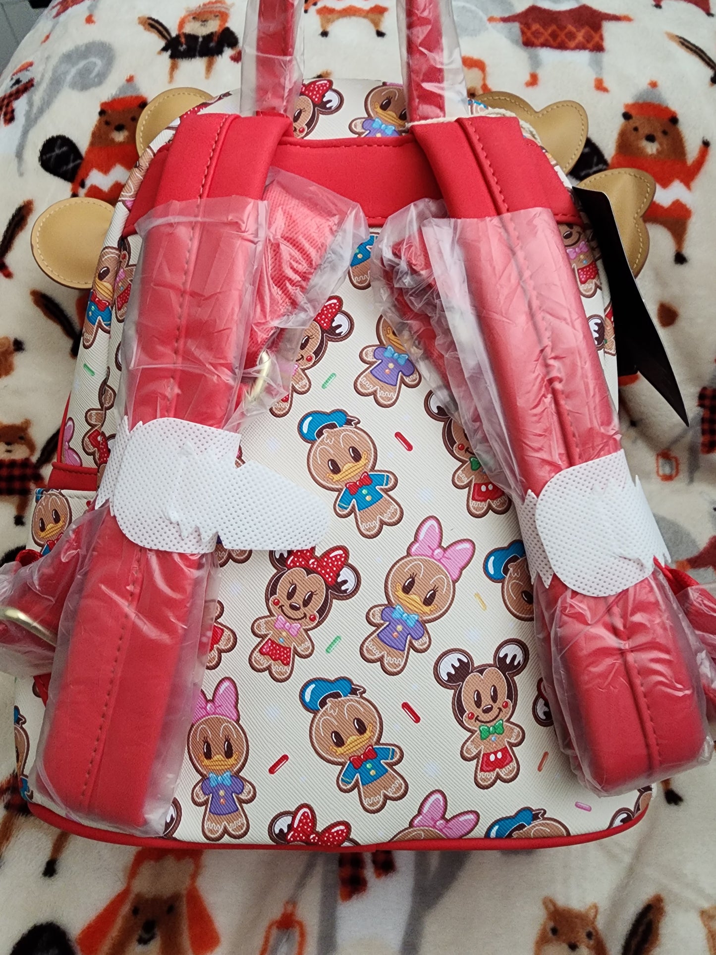 Loungefly Disney Mickey, Minnie and Friends Gingerbread Cookie Backpack and Headband