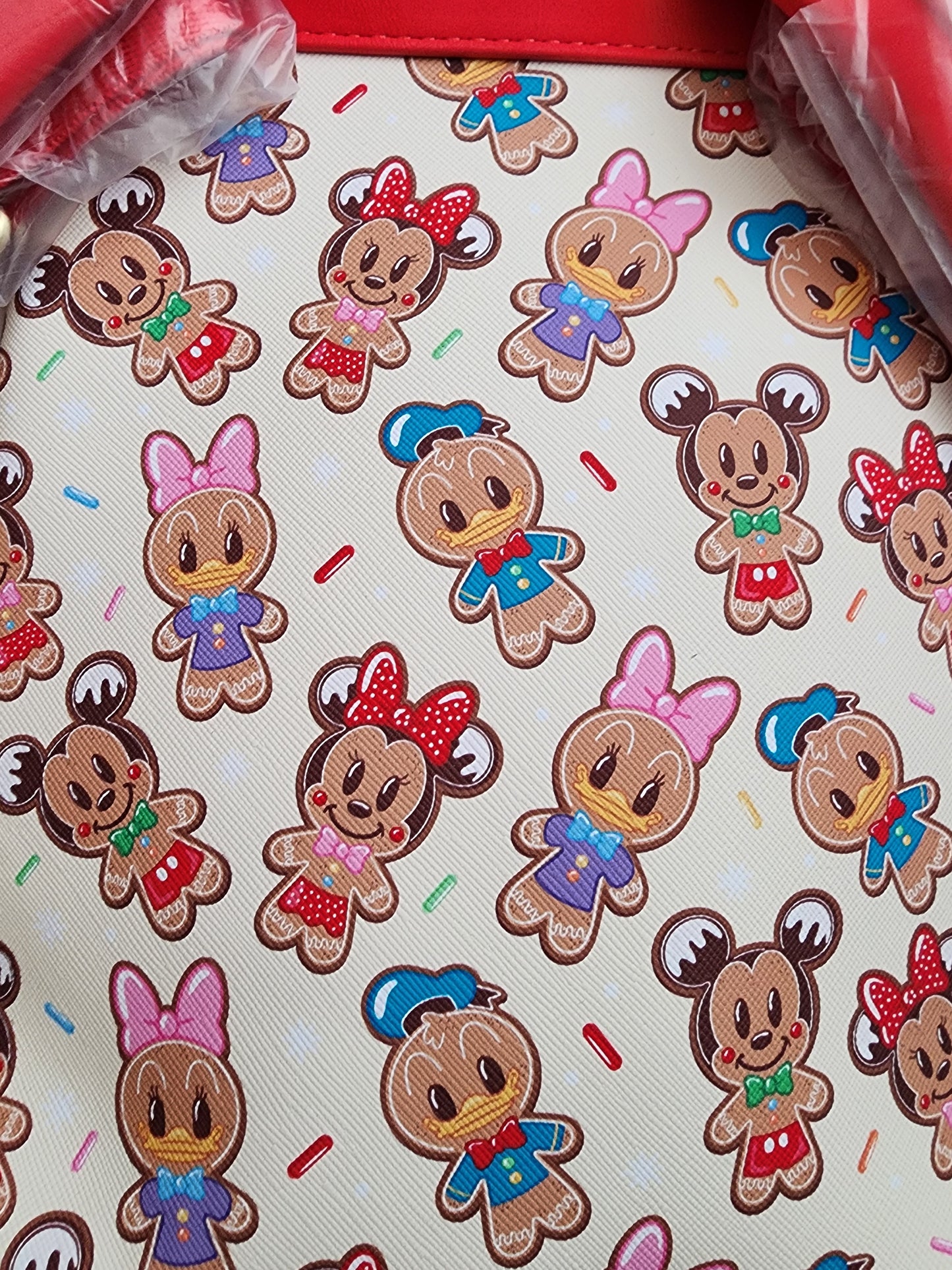 Loungefly Disney Mickey, Minnie and Friends Gingerbread Cookie Backpack and Headband