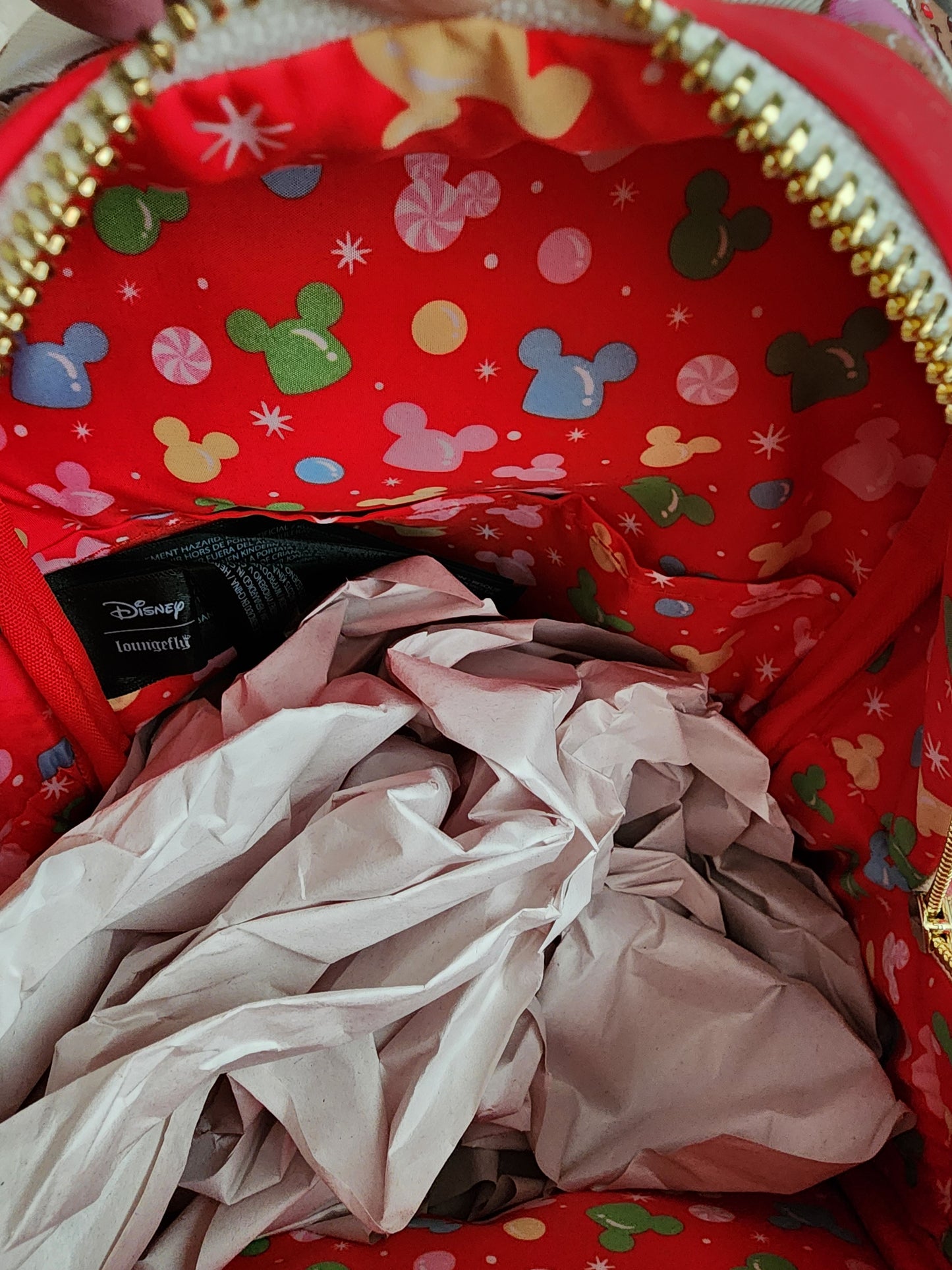 Loungefly Disney Mickey, Minnie and Friends Gingerbread Cookie Backpack and Headband