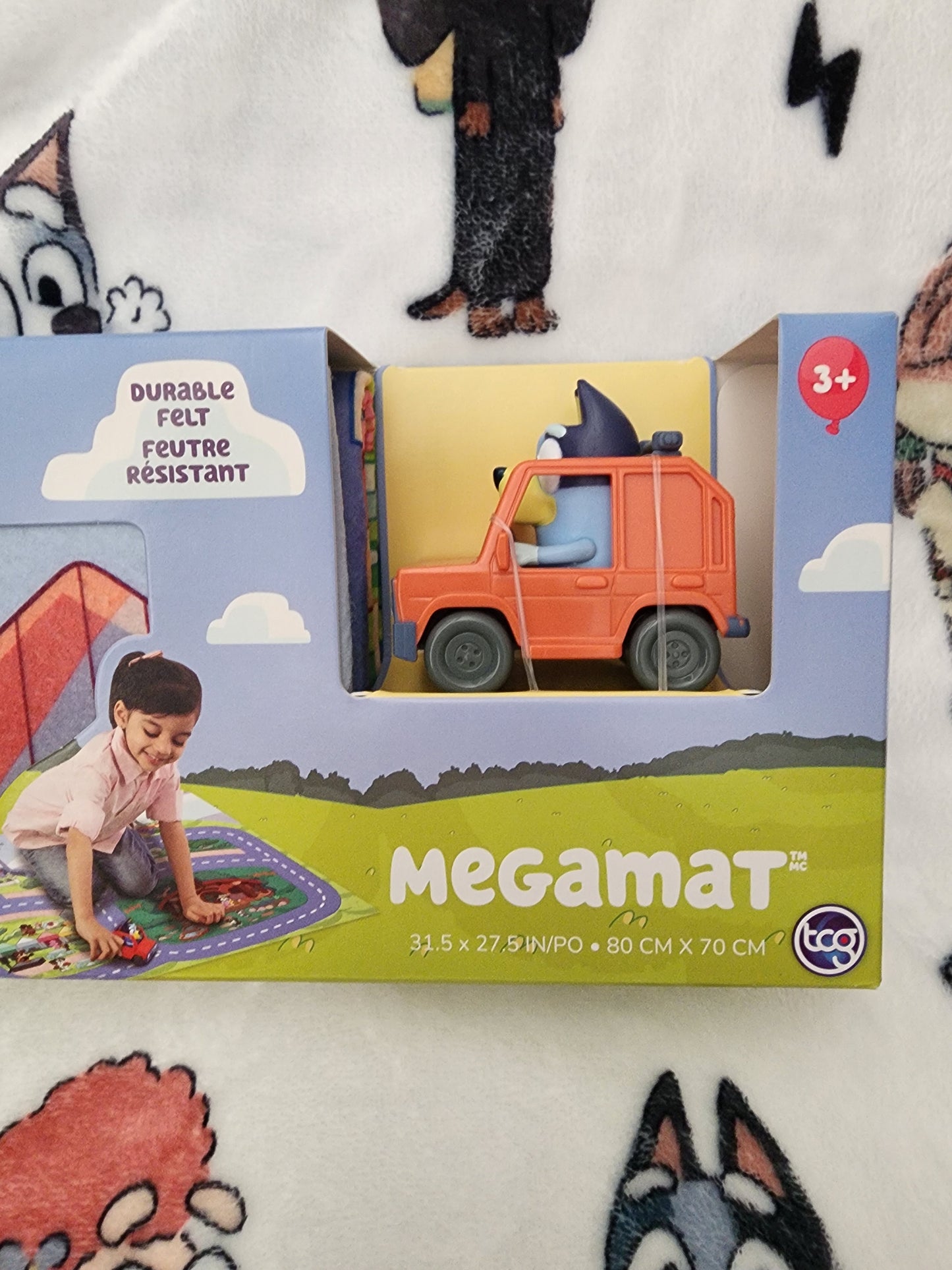Bluey Kids Play Mat Plus a Bluey Car