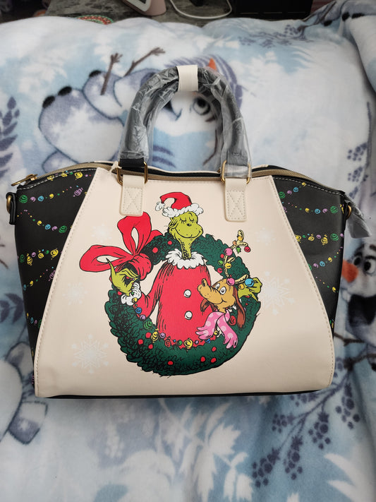 Loungefly Dr. Seuss Grinch Christmas Wreath Handbag