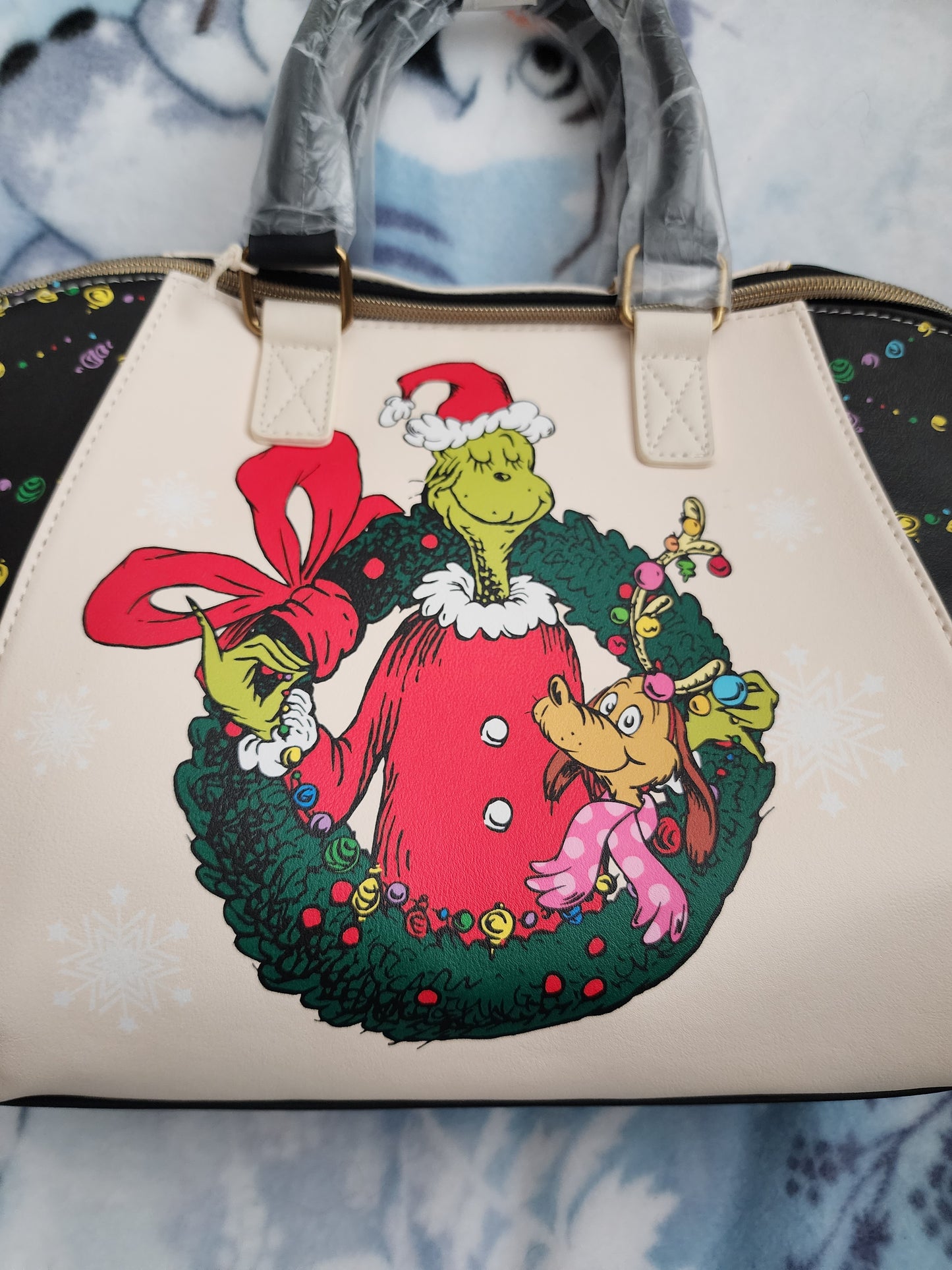 Loungefly Dr. Seuss Grinch Christmas Wreath Handbag