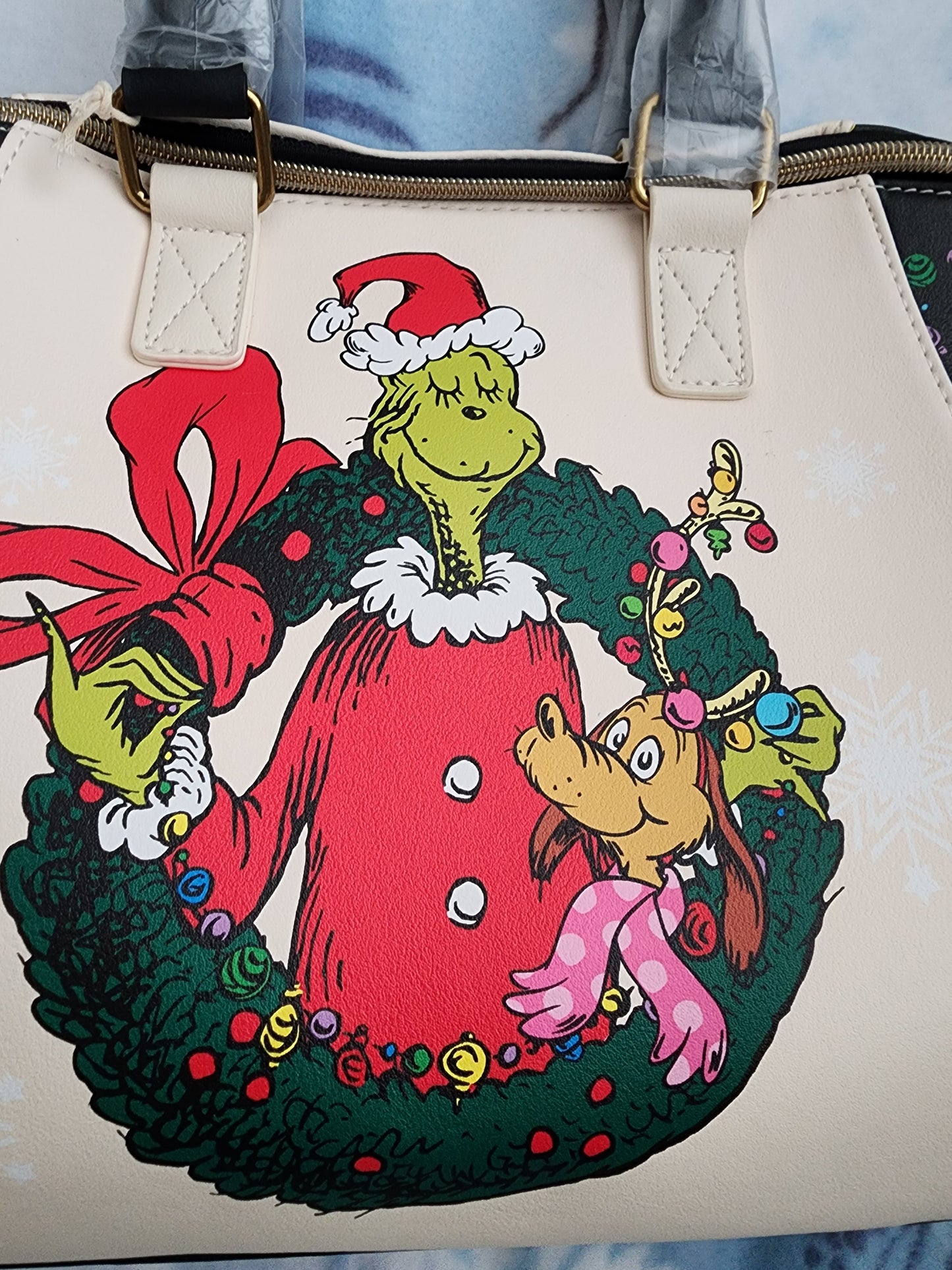 Loungefly Dr. Seuss Grinch Christmas Wreath Handbag