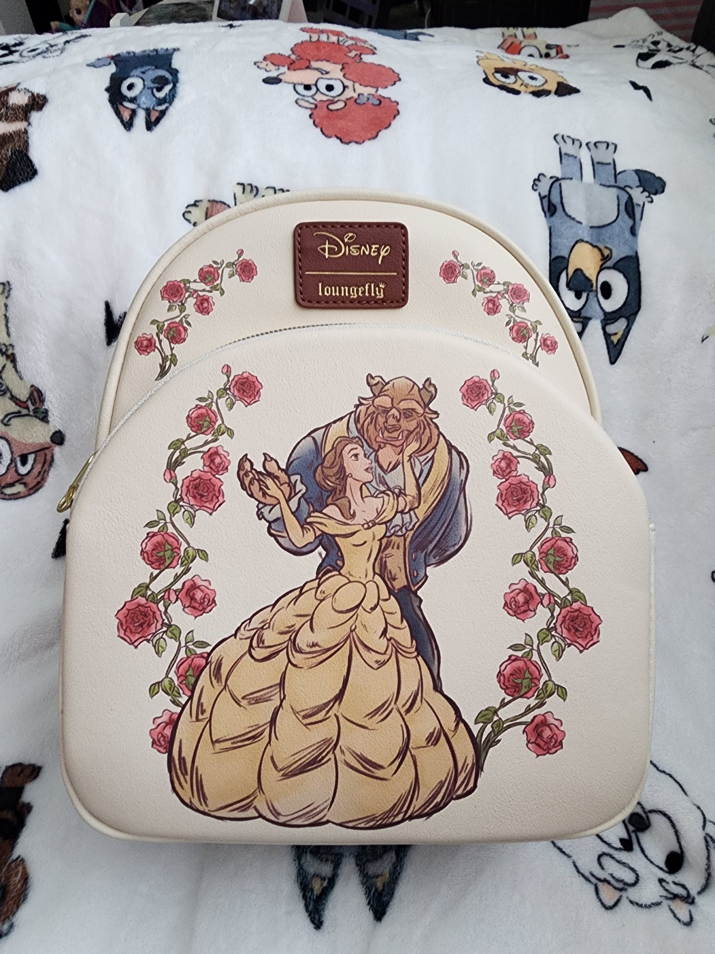 Loungefly Disney Beauty and the Beast Roses Backpack
