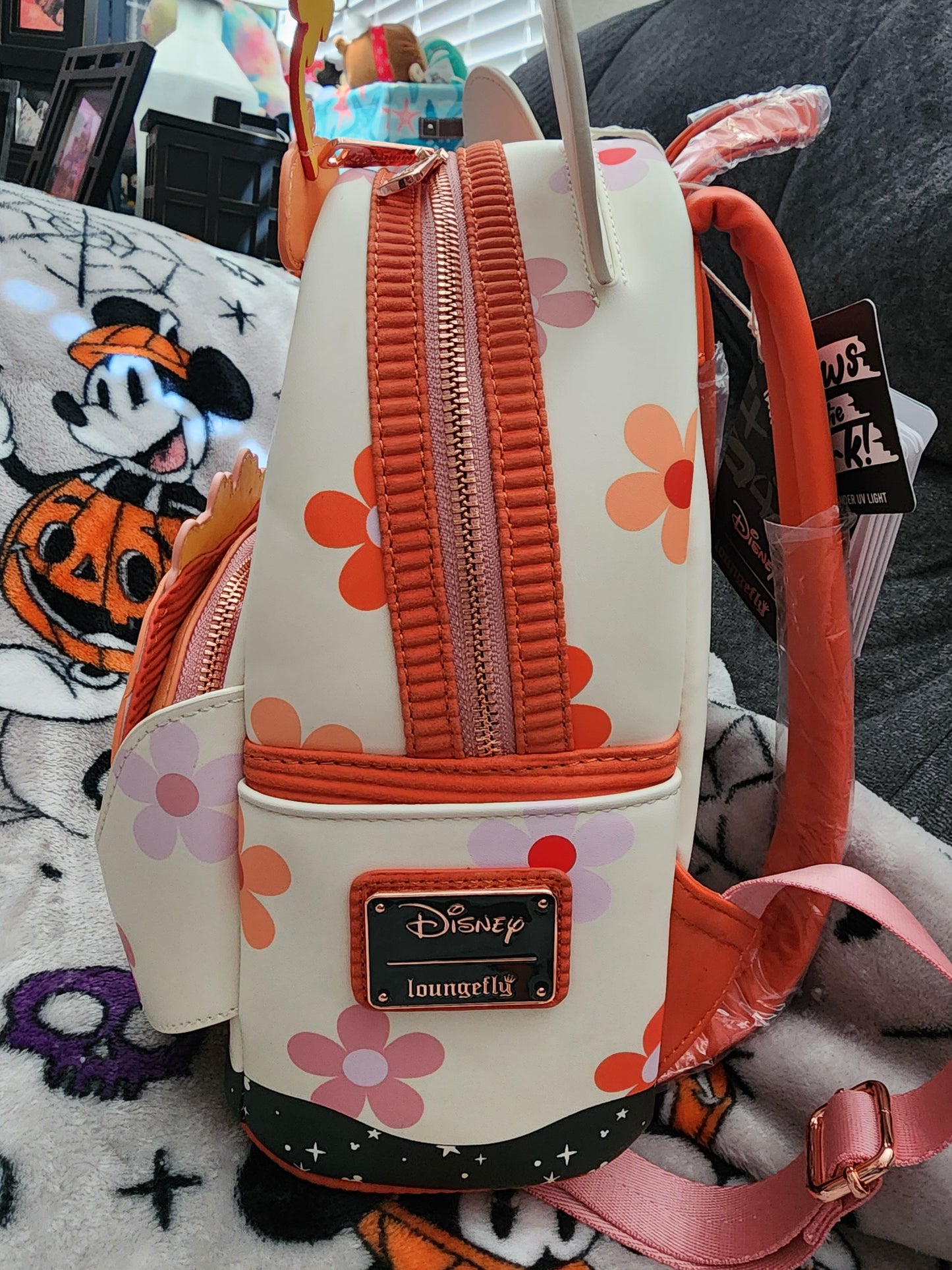 Loungefly Disney Minnie Mouse Ghost Holding a Pumpkin Backpack