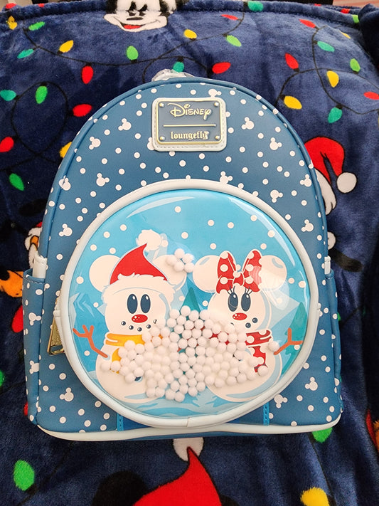 Loungefly Disney Mickey & Minnie Snowmen Backpack