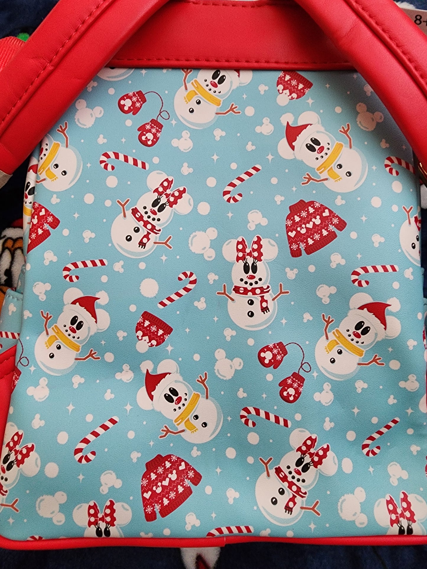 Loungefly Disney Mickey and Minnie Mouse as Snowmen Backpack with Matching Mouse Ears