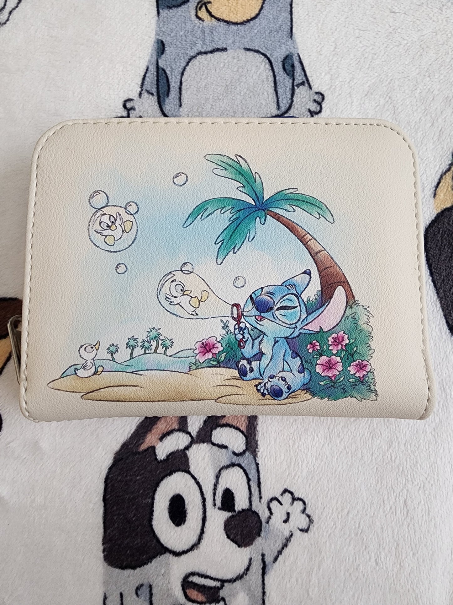 Loungefly Disney Stitch and Ducklings Blowing Bubbles Wallet