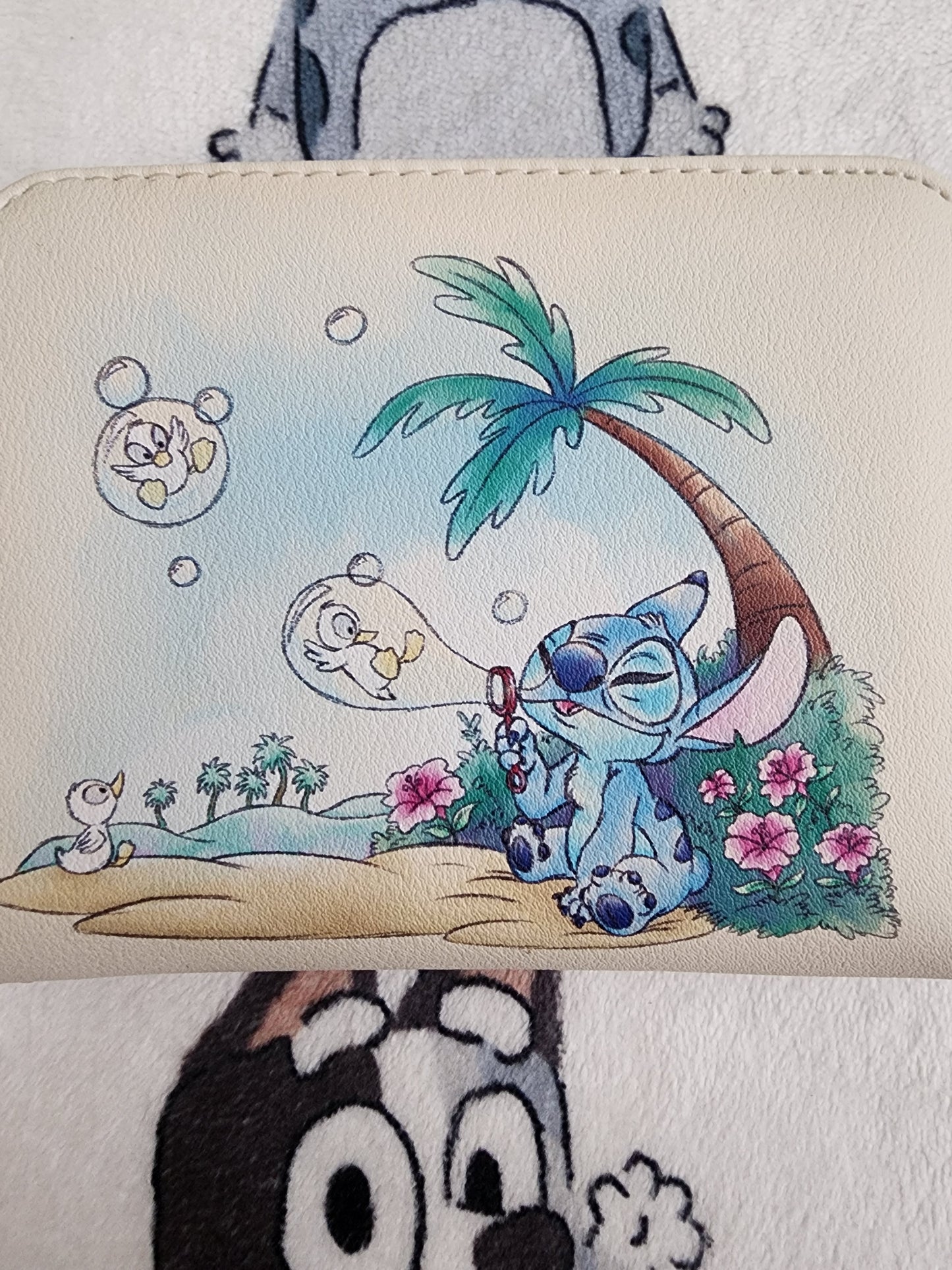 Loungefly Disney Stitch and Ducklings Blowing Bubbles Wallet