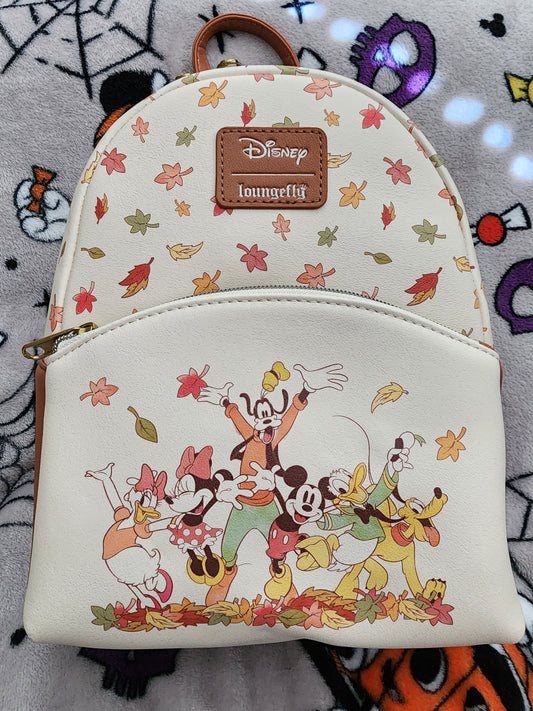 Loungefly Disney Mickey and Friends Fall Leaves Backpack