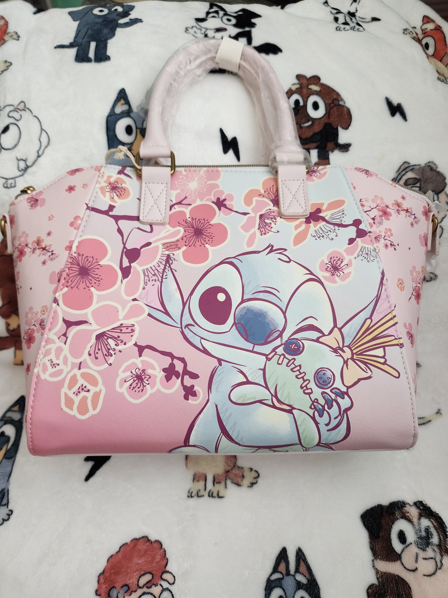 Loungefly Disney Stitch and Scrump Cherry Blossom Handbag