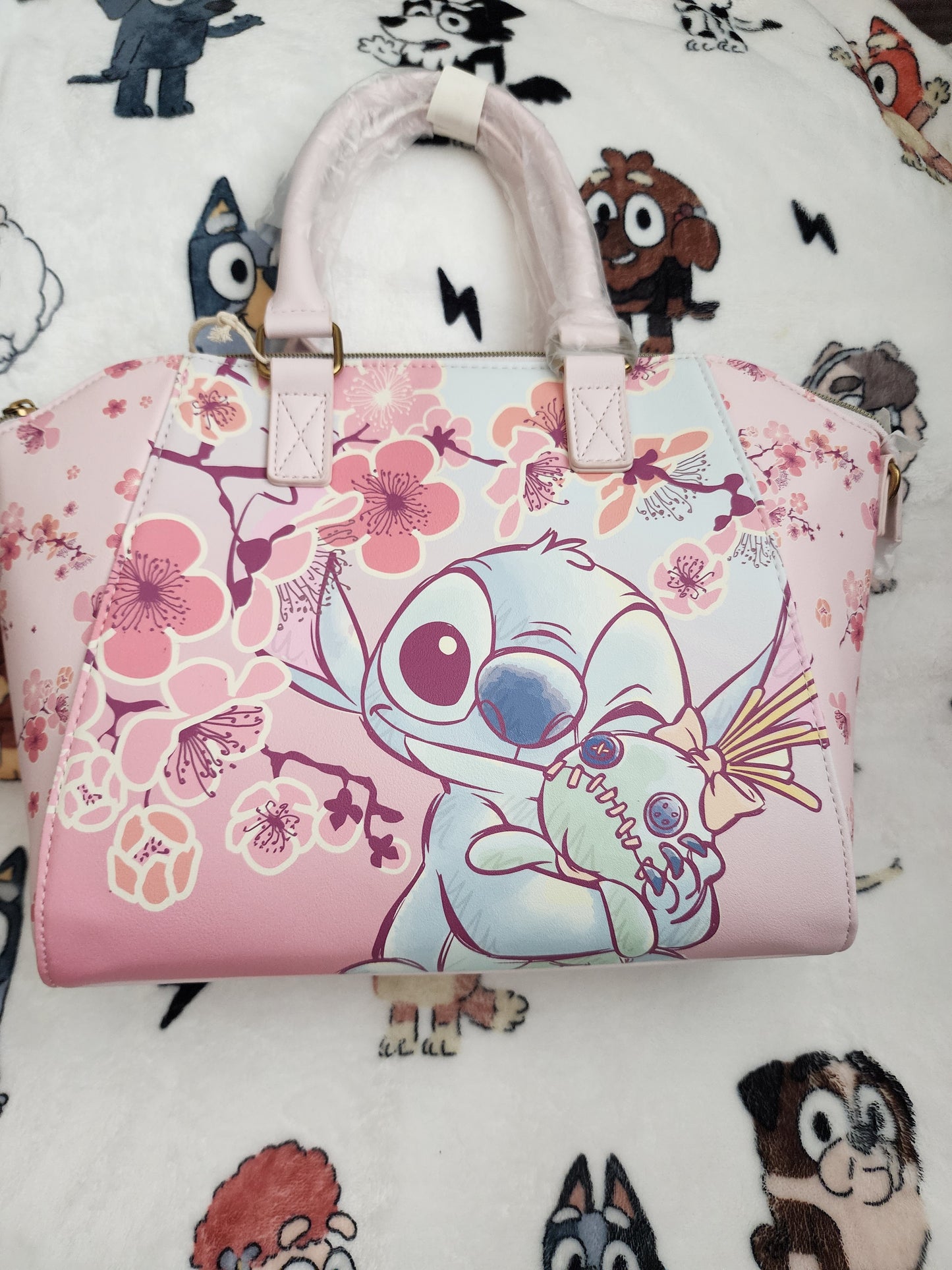 Loungefly Disney Stitch and Scrump Cherry Blossom Handbag