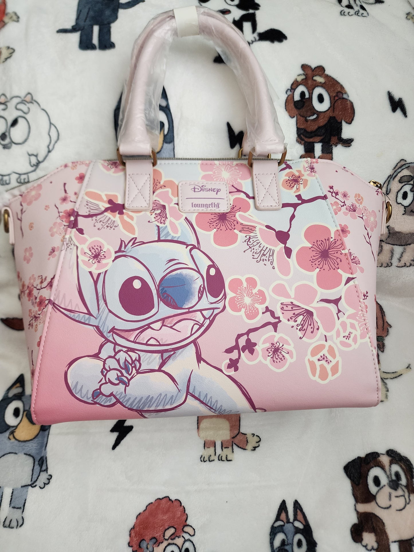 Loungefly Disney Stitch and Scrump Cherry Blossom Handbag