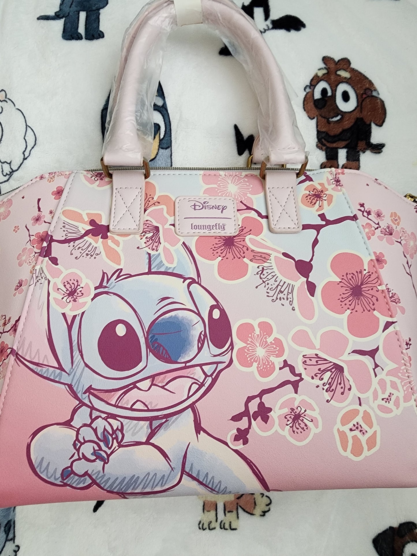 Loungefly Disney Stitch and Scrump Cherry Blossom Handbag