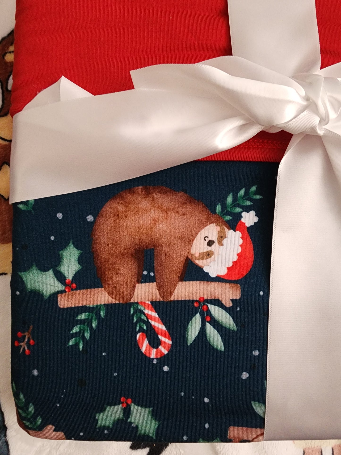 CP Sloth Christmas Baby Blanket