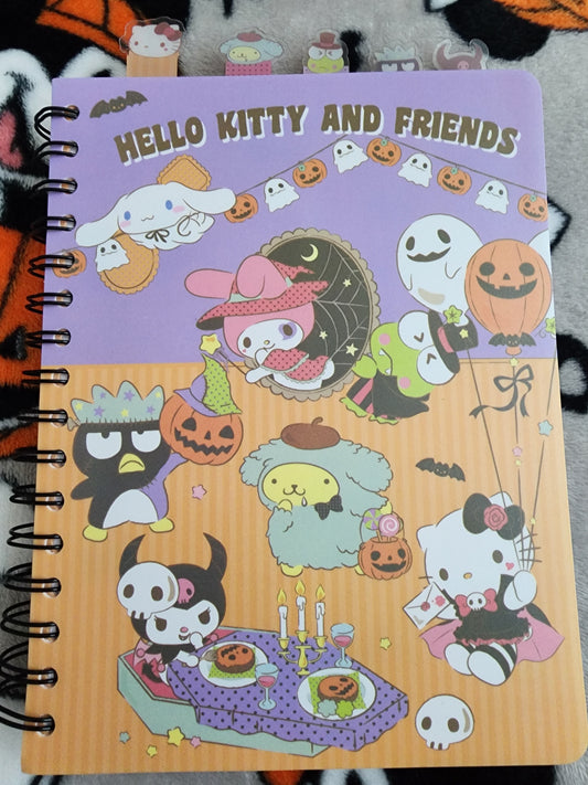 Hello Kitty and Friends 5 Tabbed Halloween Notebook