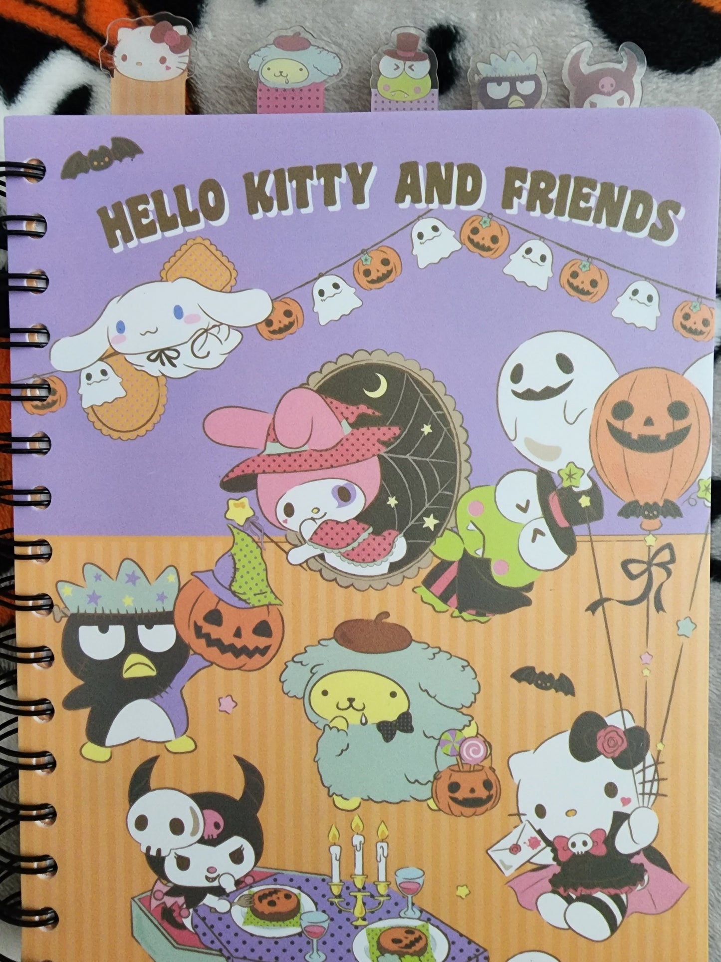 Hello Kitty and Friends 5 Tabbed Halloween Notebook