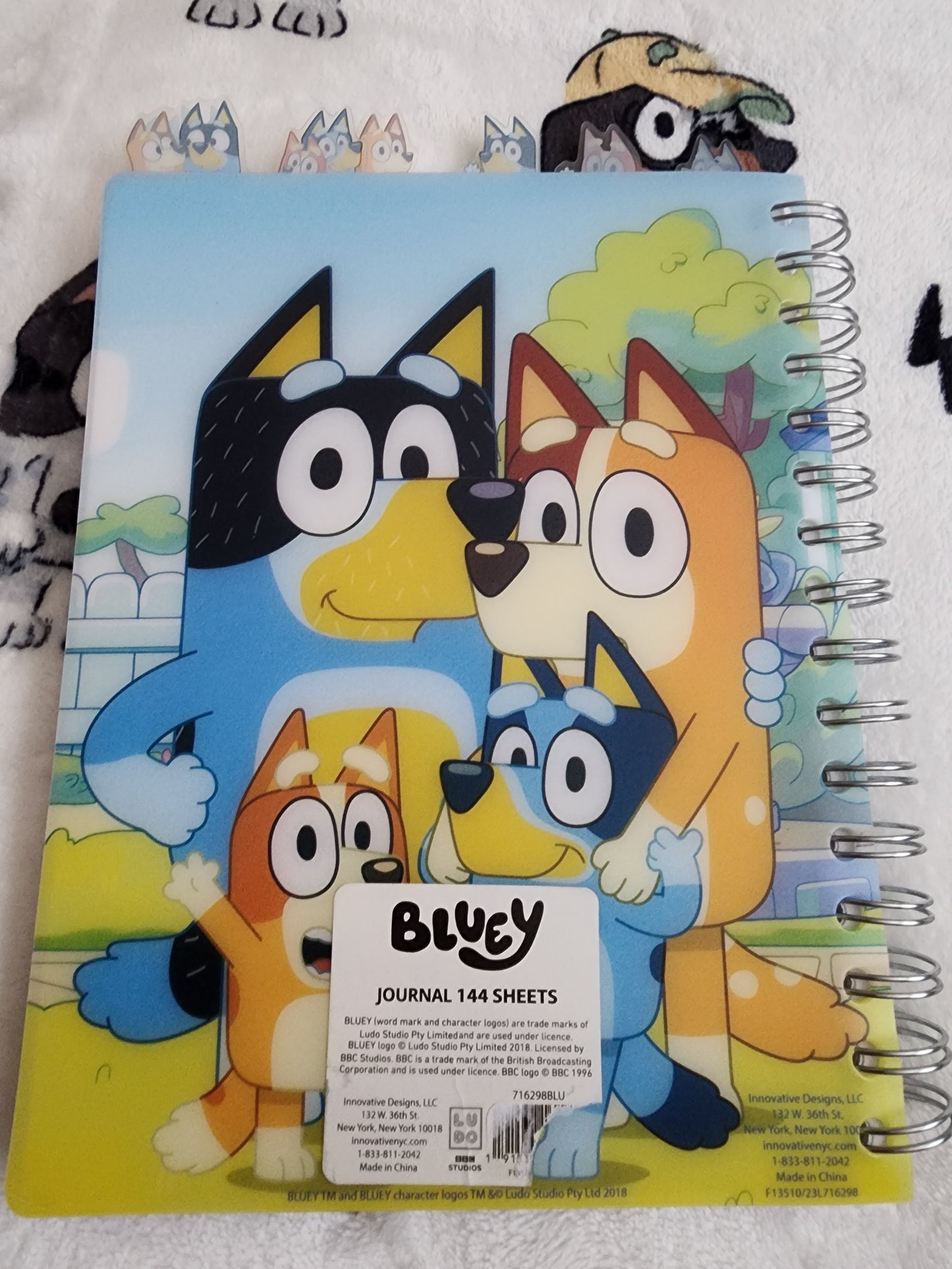 Bluey and Bingo 5 Tabbed Notebook