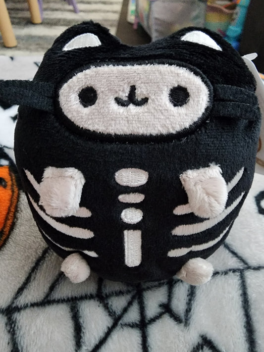 Pusheen Cat as a Skelton Halloween Plush