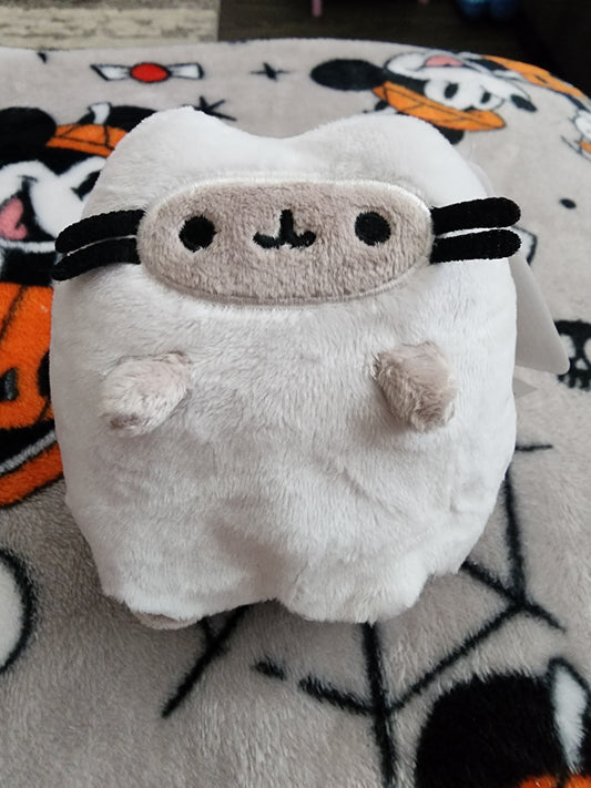 Pusheen Cat as a Ghost Halloween Plush