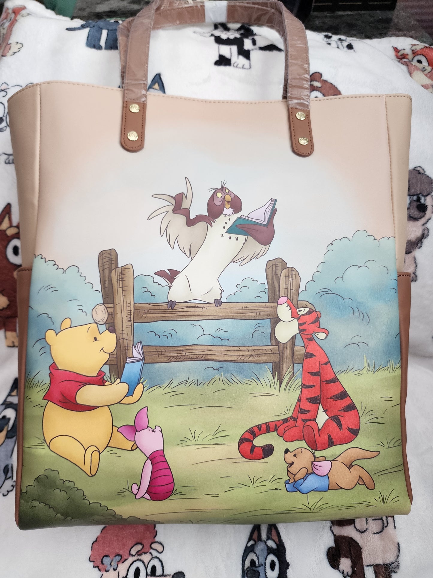 Loungefly Disney Winnie the Pooh and Friends Reading Books Exclusive Tote Bag