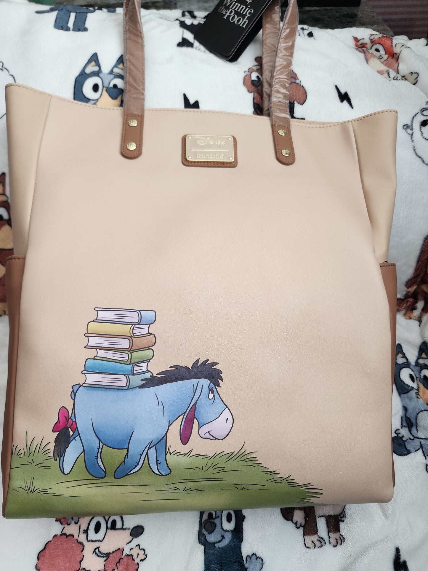 Loungefly Disney Winnie the Pooh and Friends Reading Books Exclusive Tote Bag