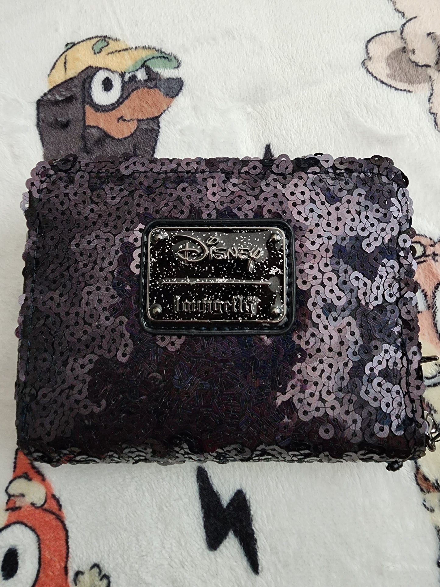 Loungefly Disney Minnie Mouse Black Sequined Wallet