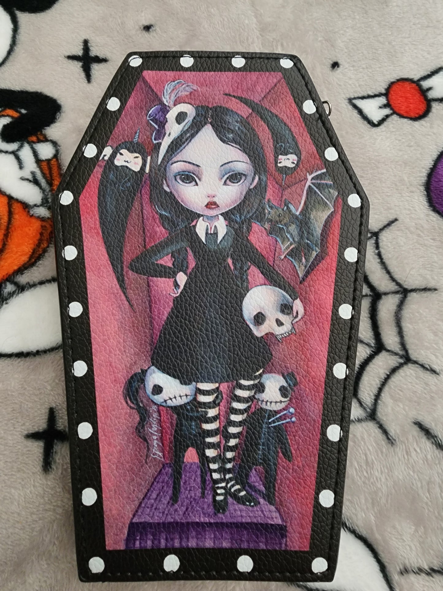 Spookyville Critters Vampire Coffin Girl Wallet