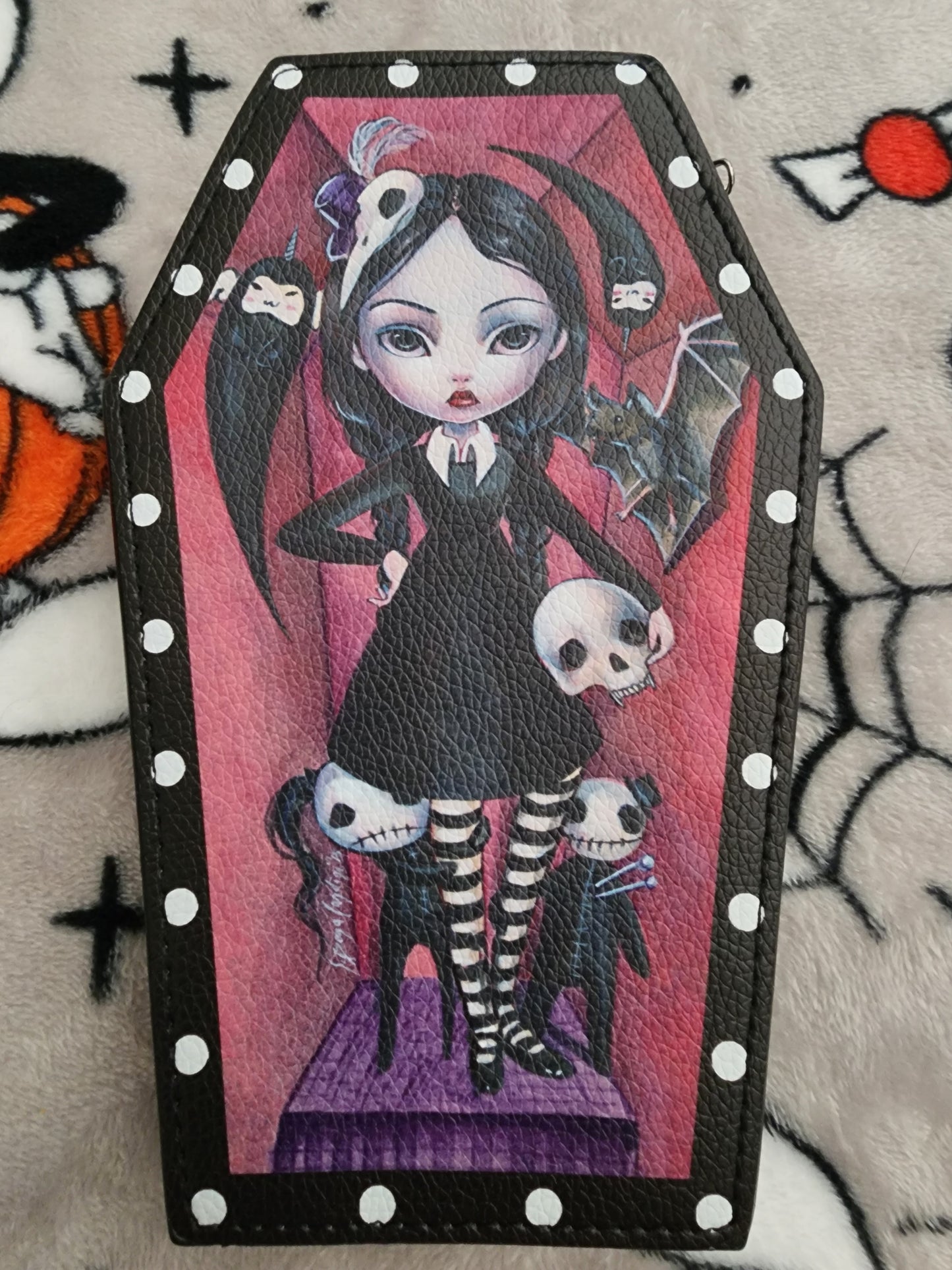 Spookyville Critters Vampire Coffin Girl Wallet