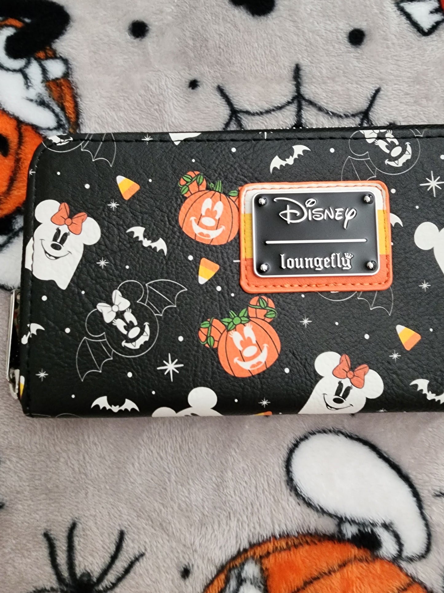 Loungefly Disney Mickey and Minnie Halloween Wallet