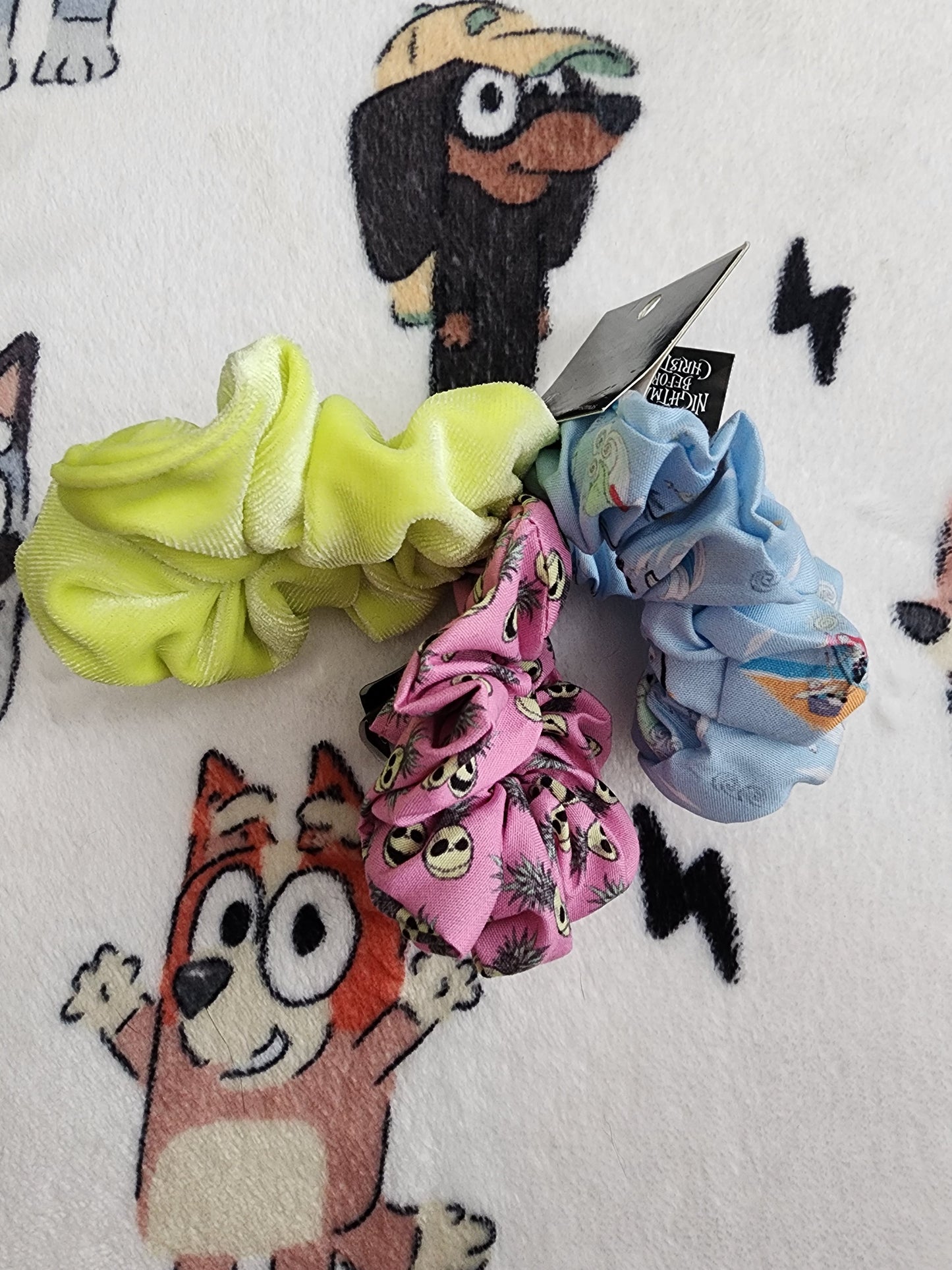 Disney Nightmare Before Christmas 3 set Scrunchies