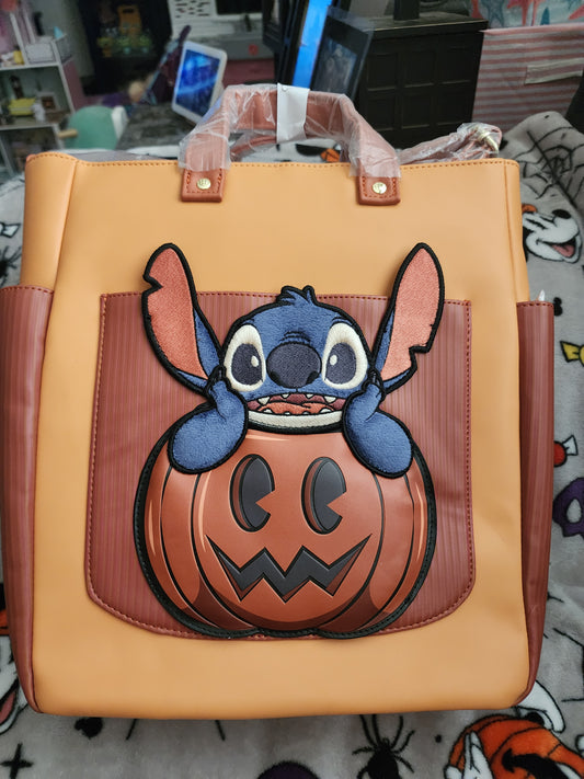 Loungefly Disney Stitch Pumpkin Tote Bag