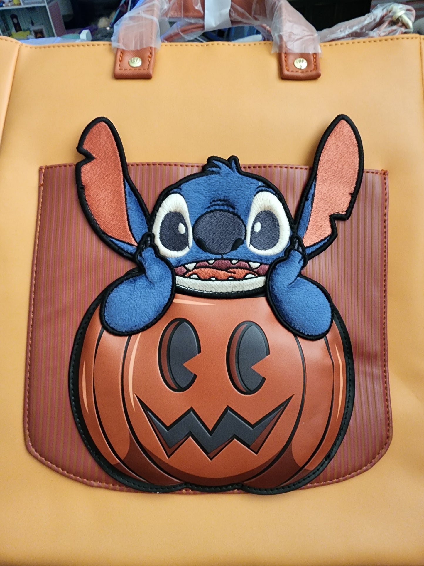 Loungefly Disney Stitch Pumpkin Tote Bag