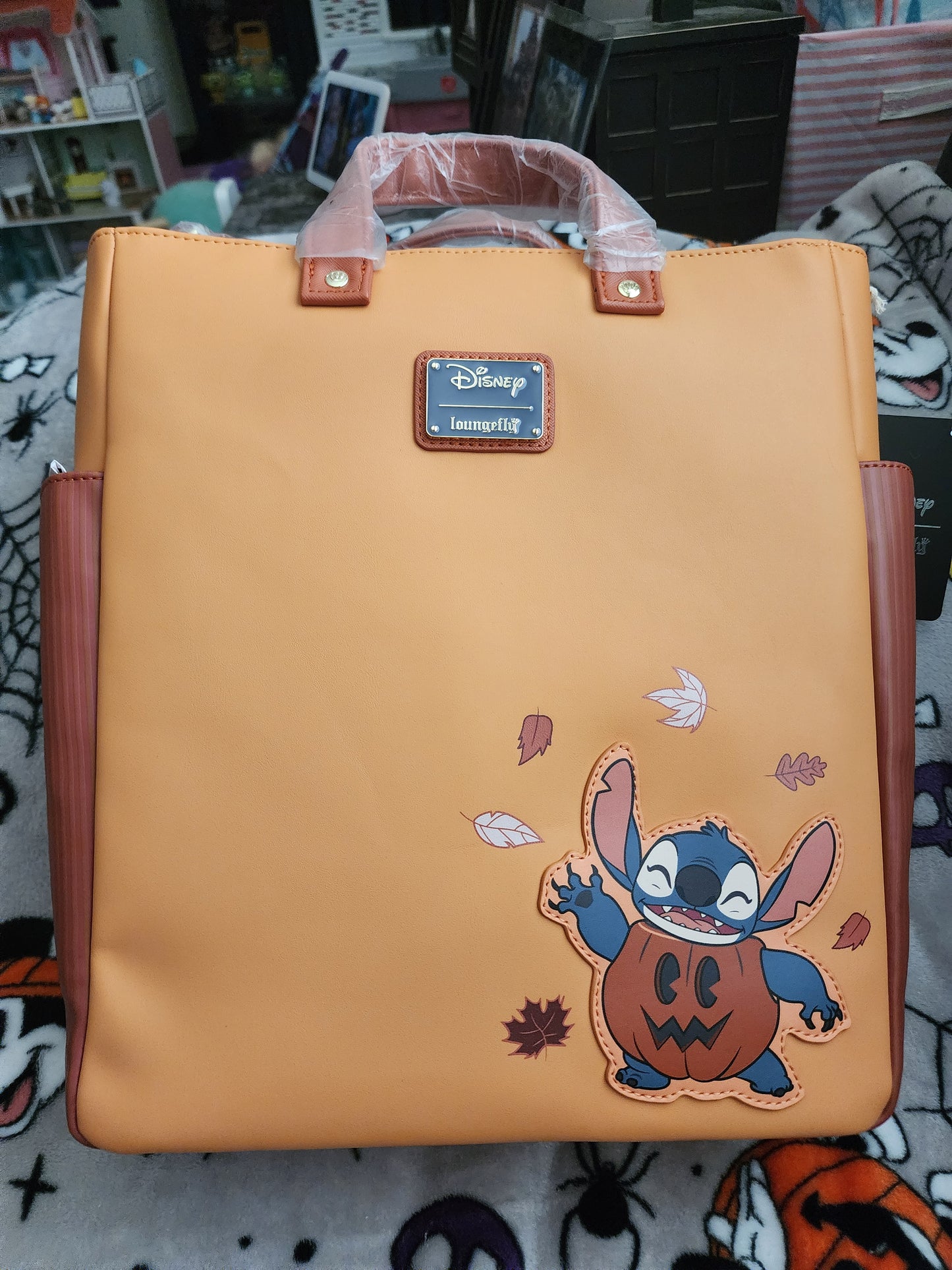 Loungefly Disney Stitch Pumpkin Tote Bag