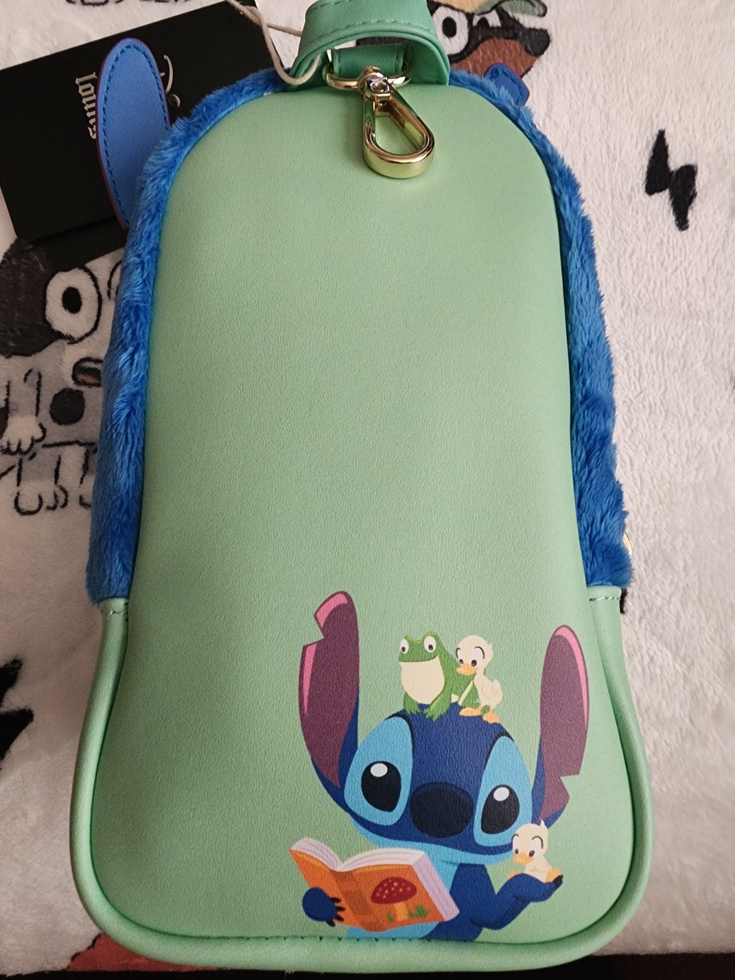 Loungefly Disney Stitch Reading Books Exclusive Pencil Case Bag Clip