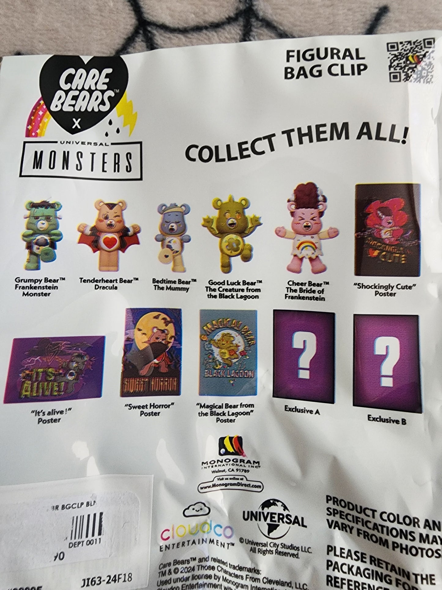 Care Bears Universal Monsters Halloween Mystery Bag Clips