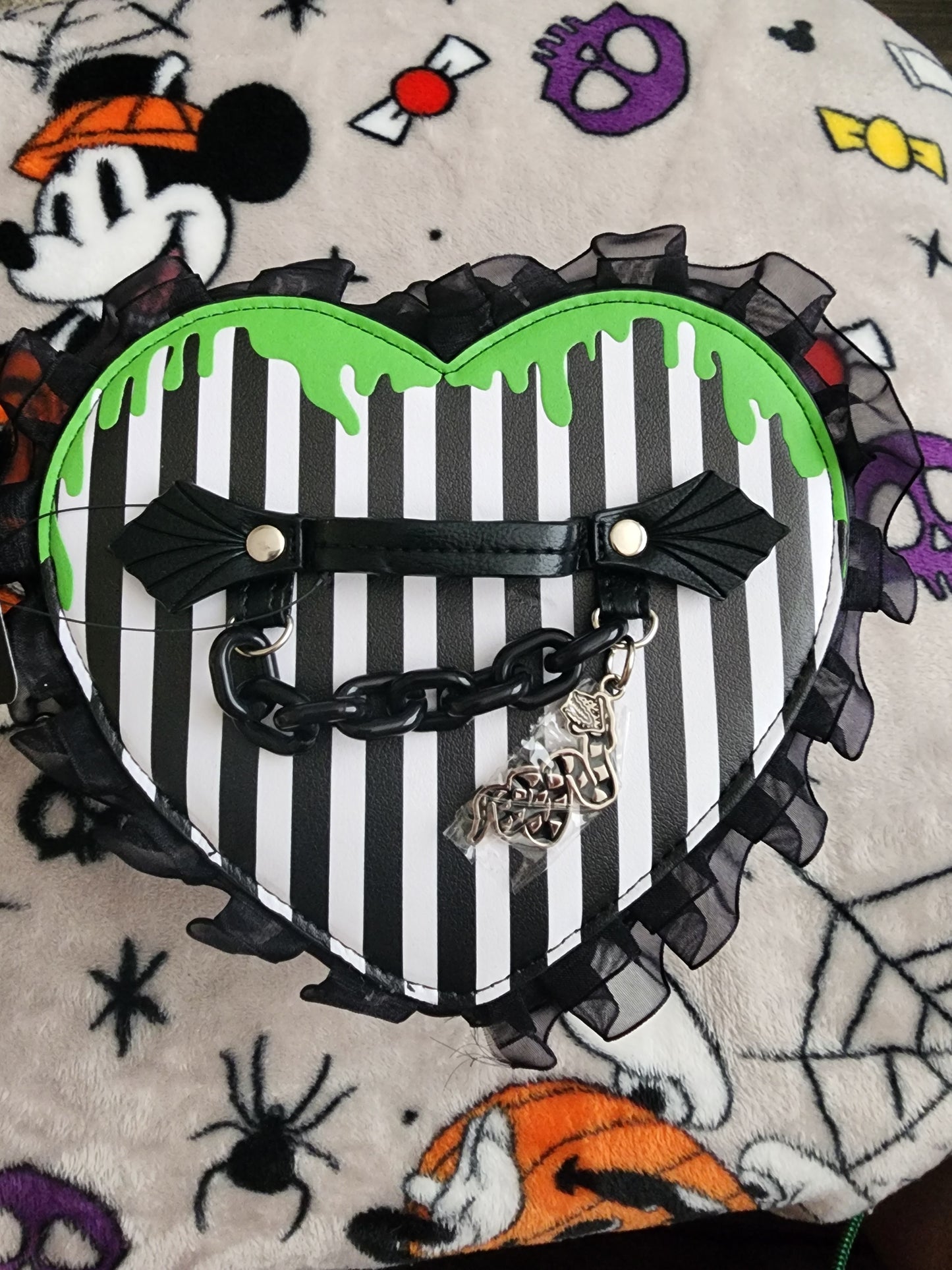 Beetlejuice Heart Shaped Make-up Bag