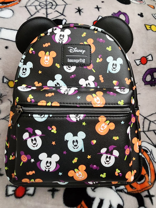 Loungefly Disney Mickey and Minnie Halloween Backpack