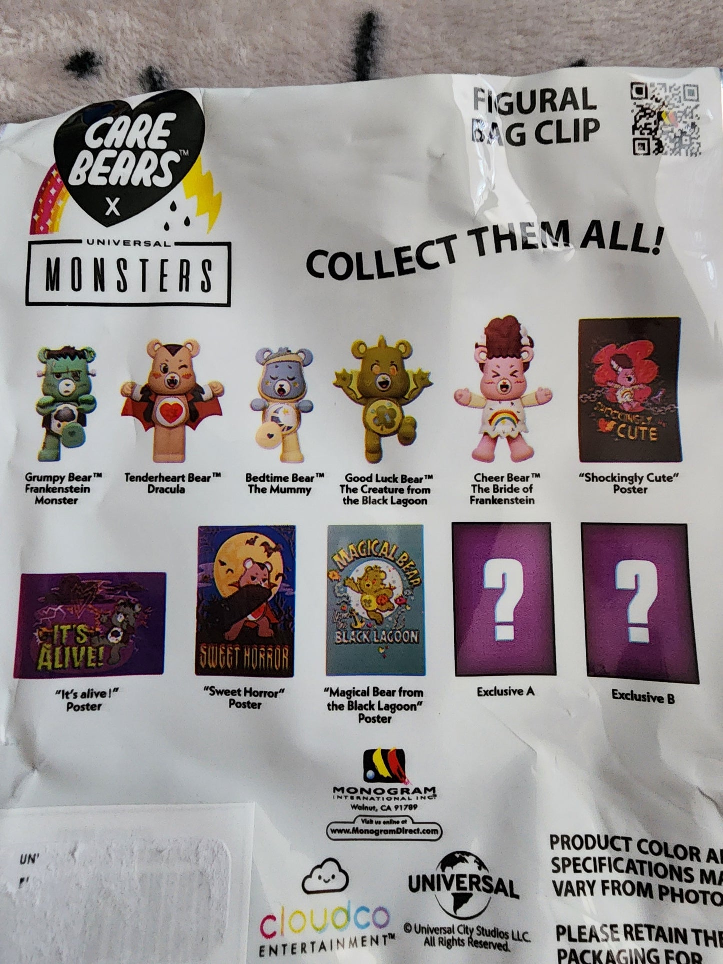 Care Bears Universal Monsters Halloween Mystery Bag Clips