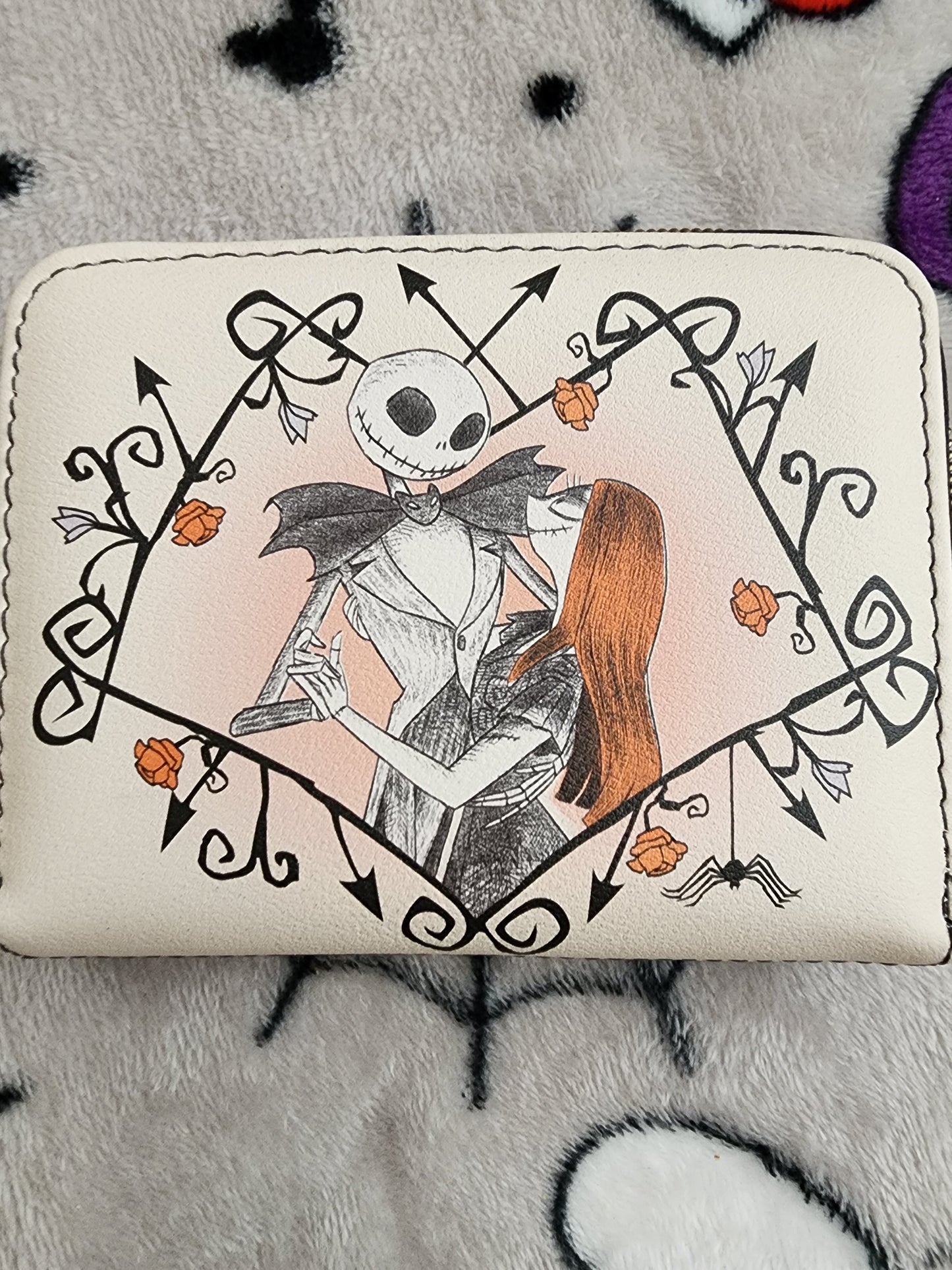 Loungefly Disney Nightmare Before Christmas Jack and Sally Vine Wallet