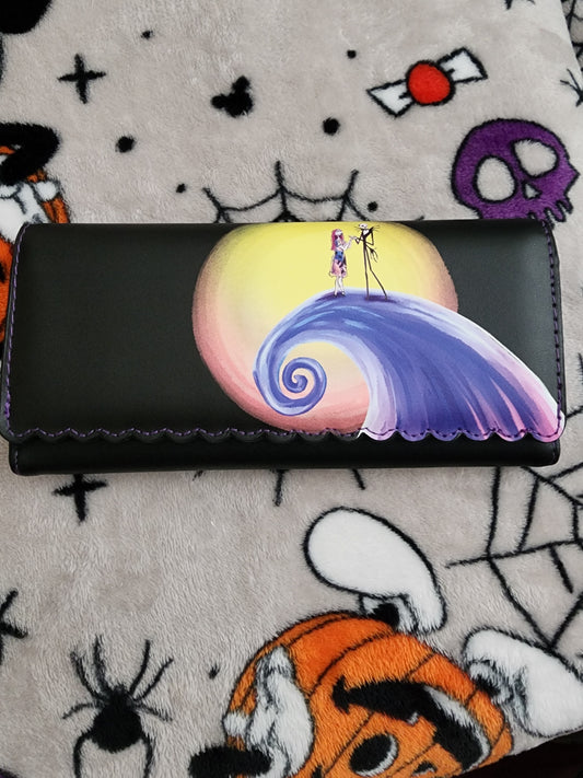 Loungefly Disney Nightmare Before Christmas Jack and Sally Moon Scene Wallet