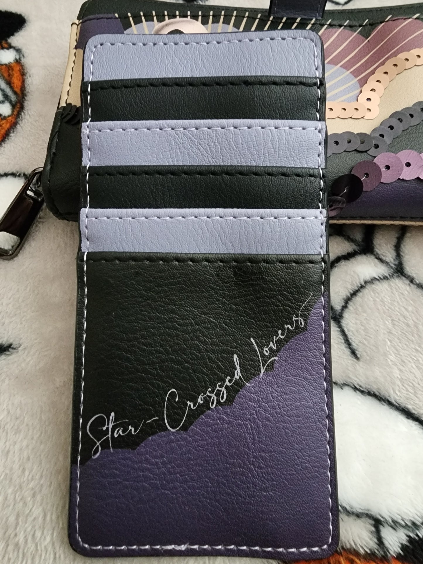 Her Universe Disney Nightmare Before Christmas Jack and Sally Sequined Wallet