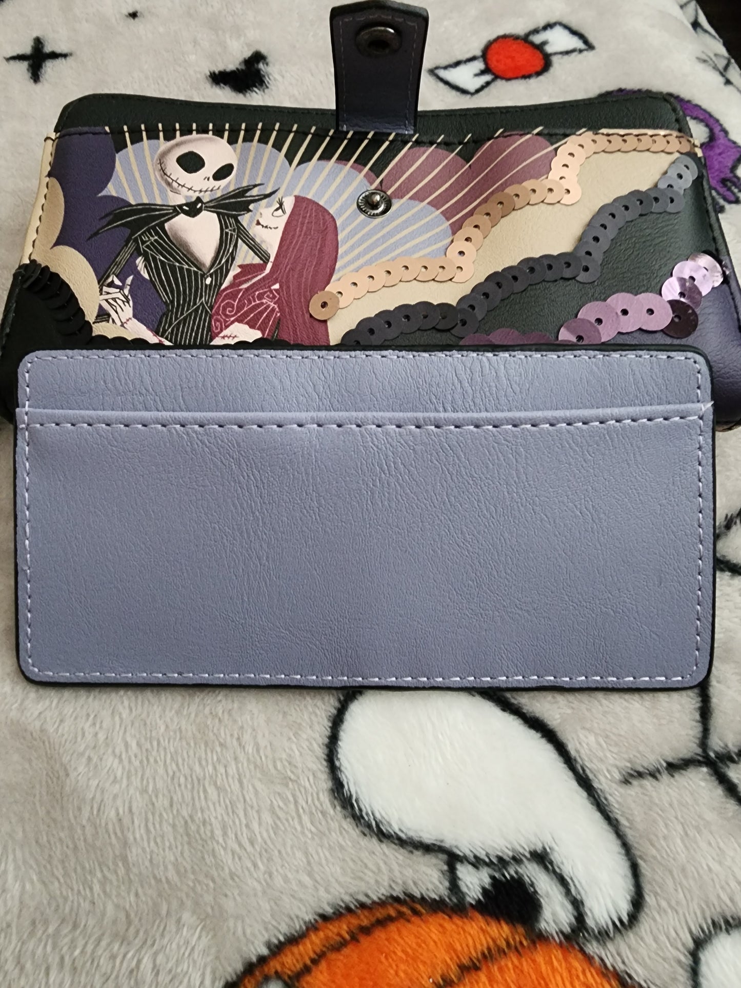 Her Universe Disney Nightmare Before Christmas Jack and Sally Sequined Wallet