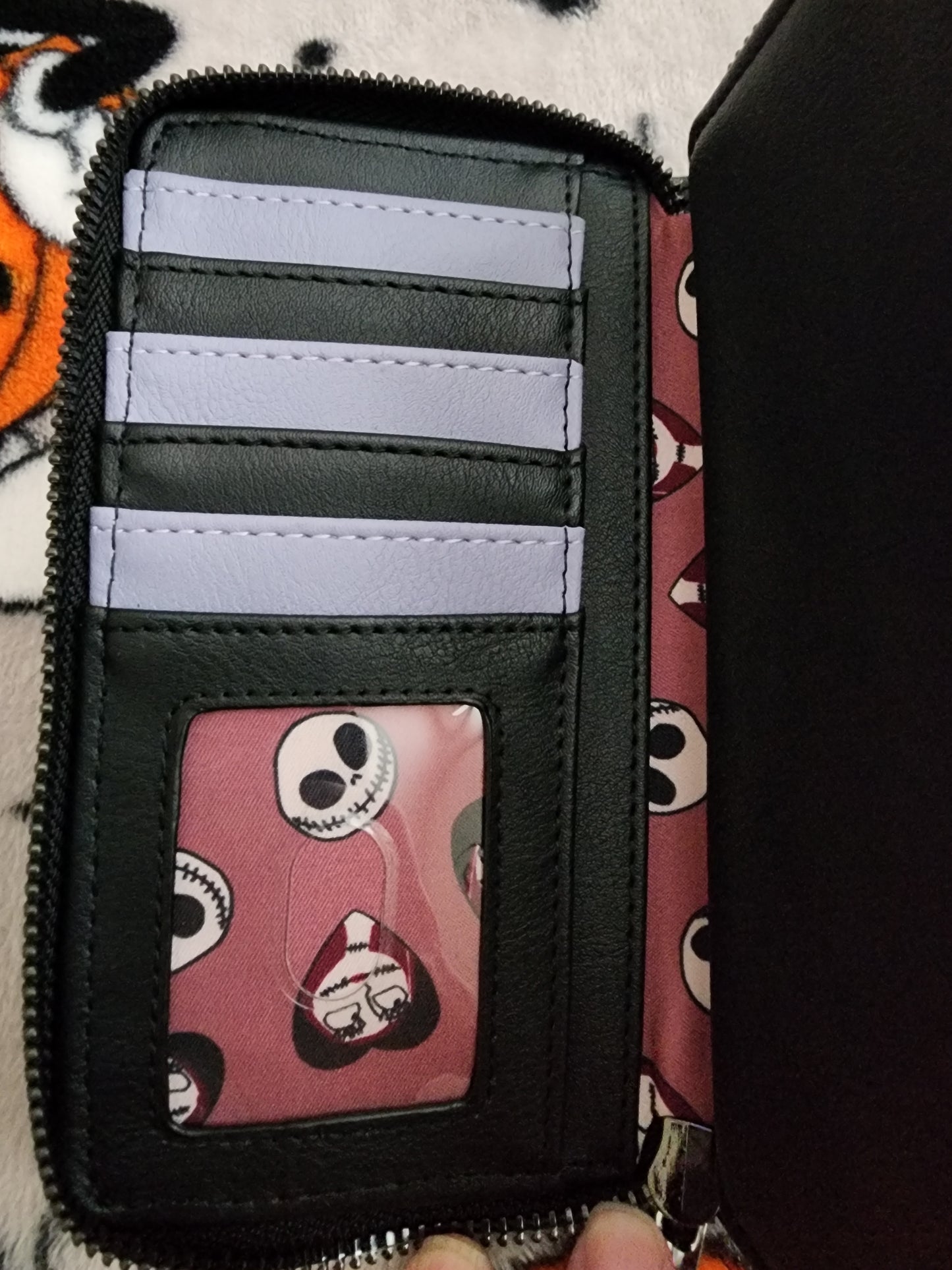 Her Universe Disney Nightmare Before Christmas Jack and Sally Sequined Wallet