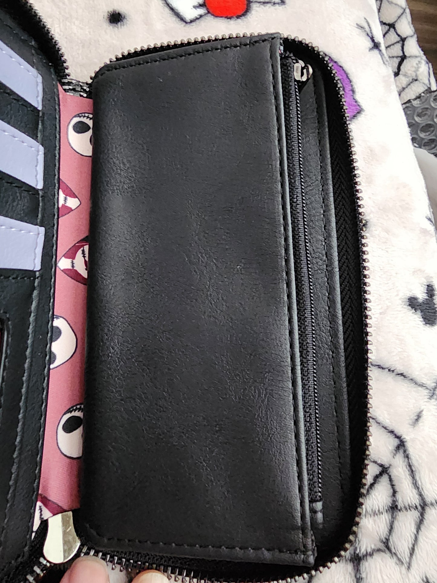 Her Universe Disney Nightmare Before Christmas Jack and Sally Sequined Wallet