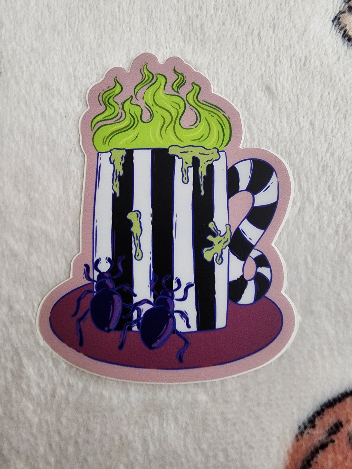 Beetlejuice Mug Sticker