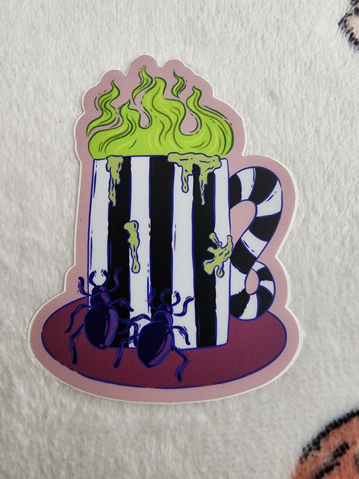 Beetlejuice Mug Sticker